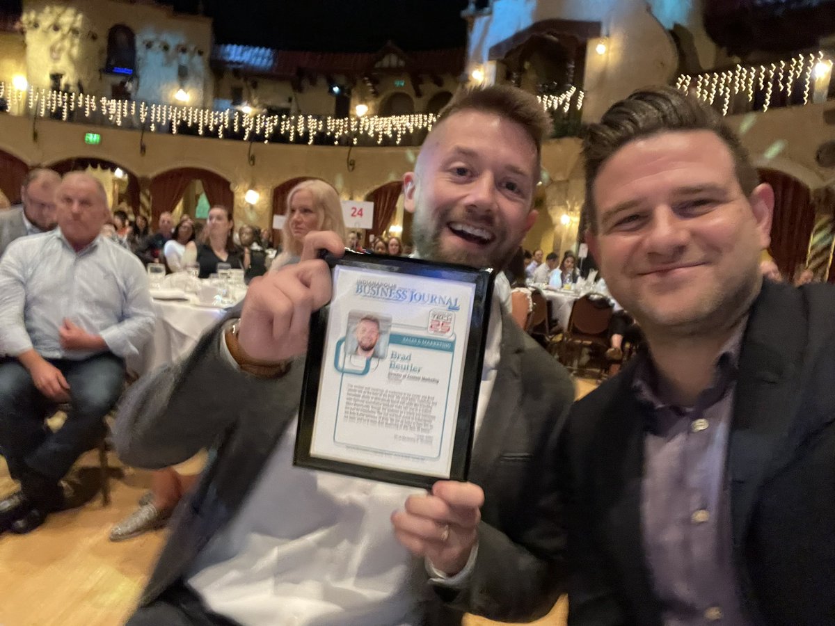 justinkeller's tweet image. Celebrating my friend and teammate, @bbeutler4, one of this year’s @IBJnews #Tech25 award winners.

🐐