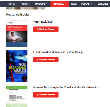 wispmag's tweet photo. Wireless Internet Service Provider Books - Directory List and Summaries of tech and business books that cover fixed wireless broadband systems, services and applications - https://t.co/uppi9XWj42 #WISPMagazine #WISPBooks #WISPReference https://t.co/7SJJNXiSoE