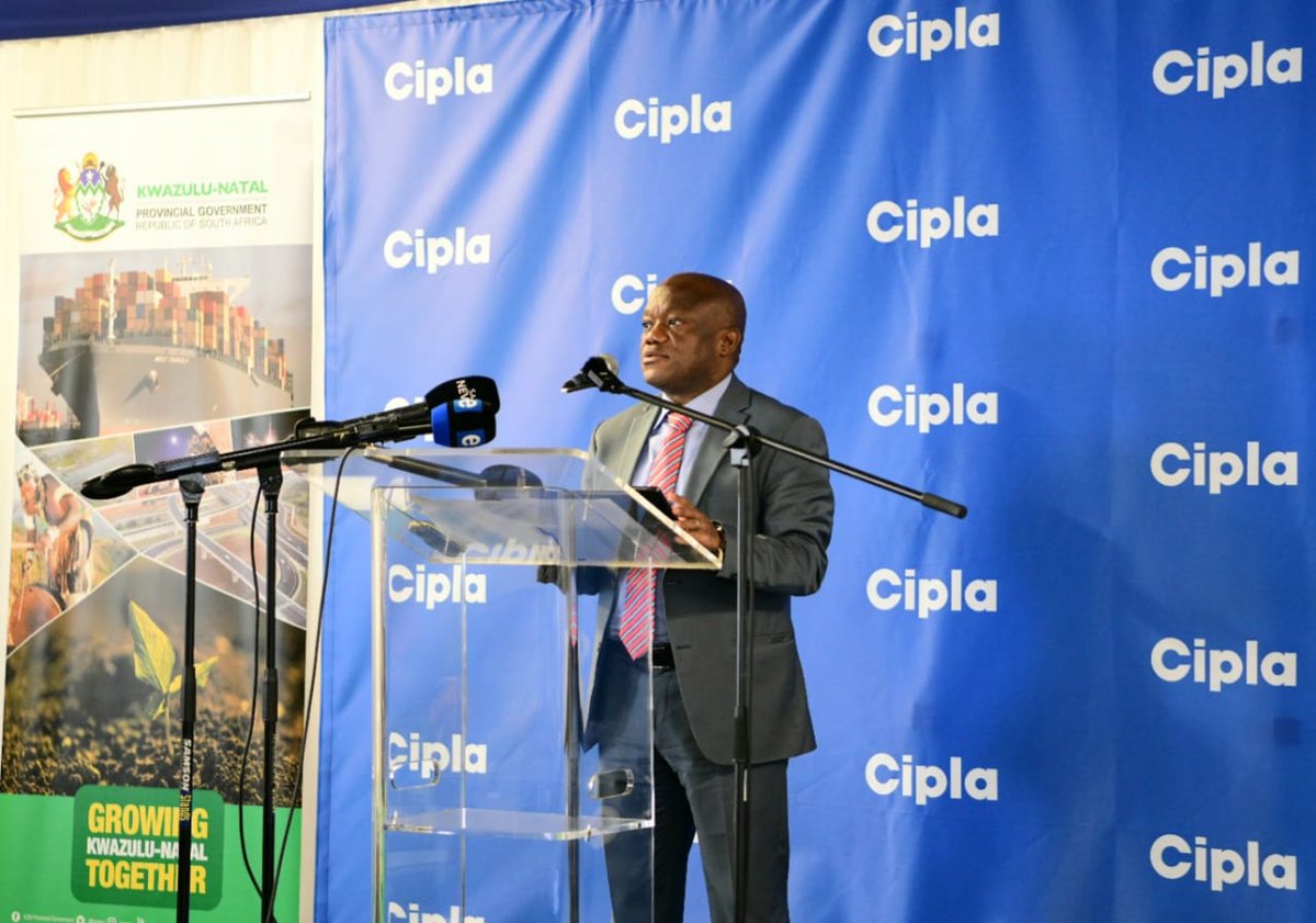 kzngov's tweet photo. KwaZulu-Natal Premier Mr Sihle Zikalala @sziks giving keynote address at the Relaunched of @CiplaRSA Warehouse in Durban @eThekwiniM, #KZNRising #KZNOpenForBusiness https://t.co/30UJGCVIvT
