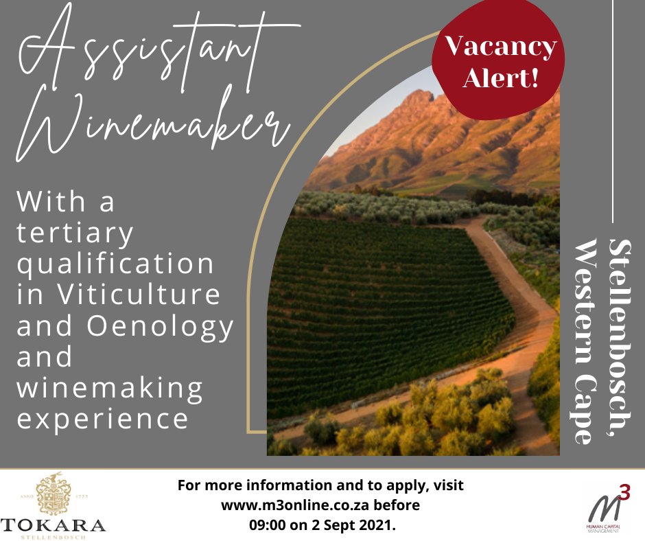 M3 on Twitter "VACANCY Assistant Winemaker Follow the link to apply