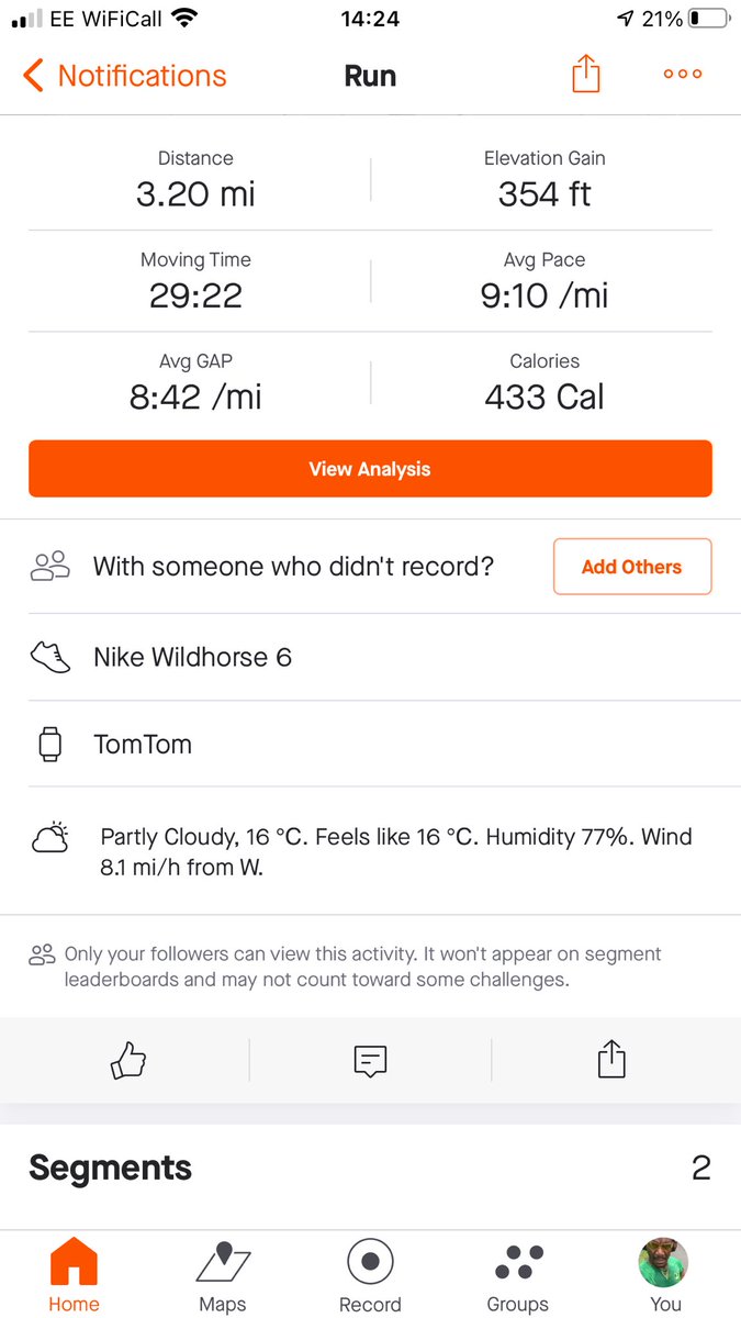 wayne_reid79's tweet photo. Day off 5k top-up ๐ฅ ๐๐พโโ๏ธ
#lonewolf ๐บ
#DayOffHeaven
#SWfitclub https://t.co/keF5dNFDPW