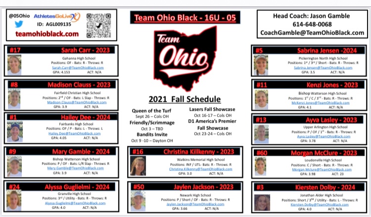 05Ohio's tweet photo. Roster and Fall Schedule. @KierstenDolby @marygamble09 @kenzijones23 @madison_clauss @jaylenj31834837 @sabrina91034288 @SarahCarr2023 @MorganM47531613 @AyvaLasley @alyssagug @ChristinaKilke3 @TeamOhioSB @teamohioscarlet https://t.co/hW7feQi7Uc