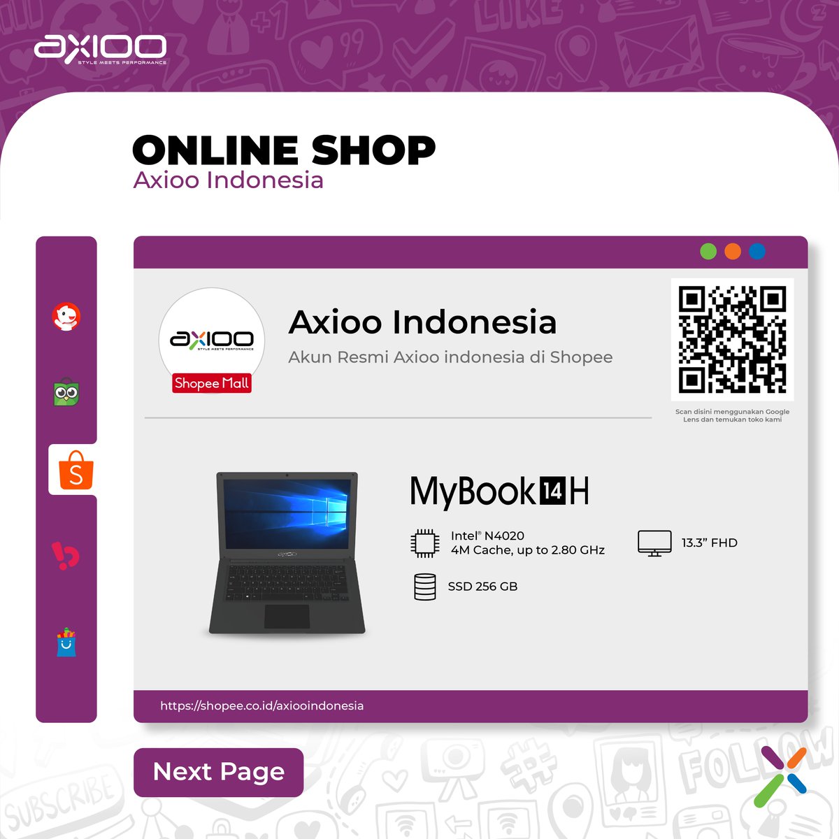 axioo_id's tweet photo. Yuk, scan menggunakan Google Lens Official Online Stores Axioo di https://t.co/Tk2PAe5Laf, Tokopedia, Shopee, Bukalapak, dan BliBli.
Axioo "Style Meets Performance"
__
#Axioo #AxiooIndonesia #StyleMeetsPerformance #marketplace #shopee #bukalapak #tokopedia #blibli #jdid https://t.co/TREzCvefy2