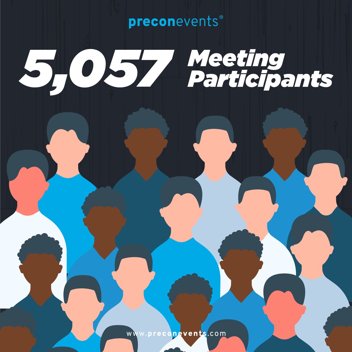 PreconEvents's tweet image. Precon had a record-breaking week with one of our favorite clients! Check out some fun facts from our Production Team.
#eventprofs #virtualevents