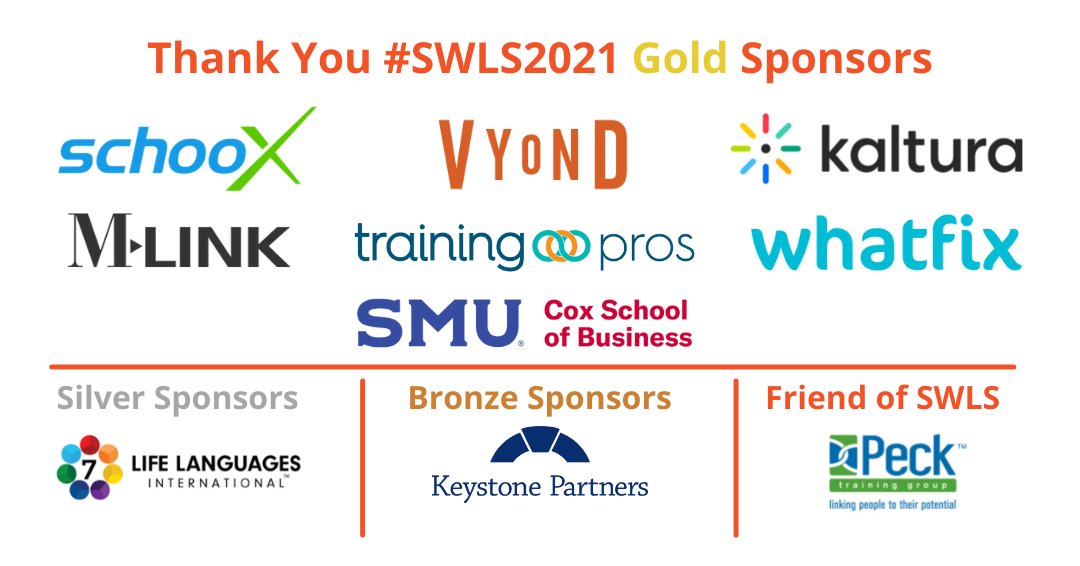 ATDDallas's tweet photo. Thank you so much to all of our sponsors for #SWLS2021! Excited for todays session. https://t.co/GQg4DqCUXQ 
#DallasKnowsTalent #SWLS2021 #ATDdallas https://t.co/P8LnVd7GB3