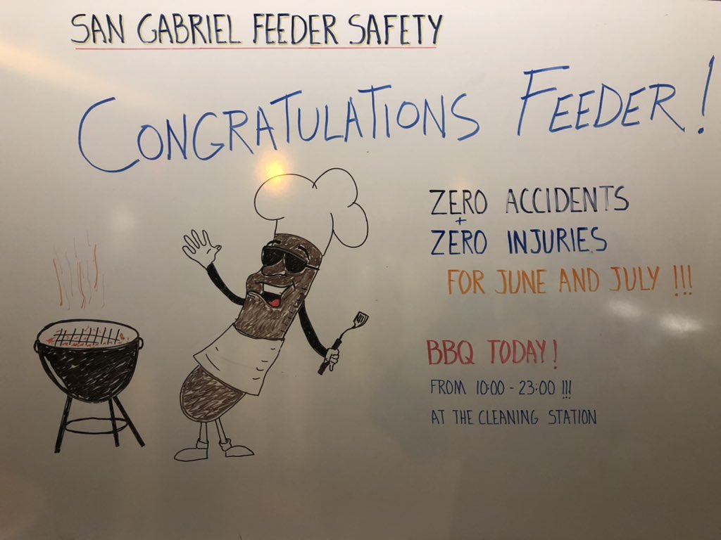 Bryan (@sidewayssgaca) on Twitter photo San Gabriel Feeder is crushing it! Zero accidents and Zero injuries for June and July. BBQ today!!!! <a href="/SfecaFeederSfty/">San Fernando</a> <a href="/UPSCERCAsafety/">Cerritos Feeder Safety Team</a> @FeederMstca <a href="/SGACAFeeder/">San Gabriel Feeder</a> @Henry_J_UPSER San Gabriel Feeder is crushing it! Zero accidents and Zero injuries for June and July. BBQ today!!!! <a href="/SfecaFeederSfty/">San Fernando</a> <a href="/UPSCERCAsafety/">Cerritos Feeder Safety Team</a> @FeederMstca <a href="/SGACAFeeder/">San Gabriel Feeder</a> @Henry_J_UPSER