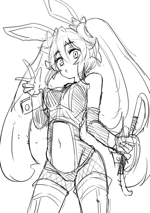 寝る前にざかざか描いてたバニーガール・キスキル
なんかゴテゴテ適当に足してたら対魔忍みたいになってしまったけどまあいいや 