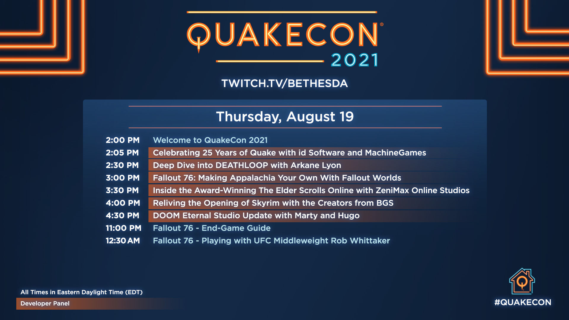 Bethesda on Twitter "It's almost showtime! Check out the QuakeCon