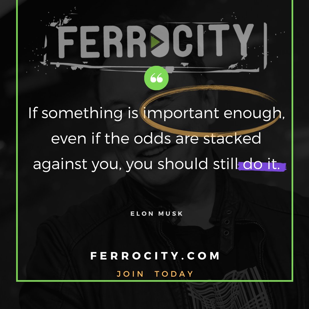 Ferroproduction's tweet photo. Don't let others doubts stop you from achieving and working on what is important to you.

#quoteoftheday #qotd #dailyquotes #inspirationaladvice #Elonmusk #productionwork #mediacrew #mediawork #entrepreneurwork #entrepreneur https://t.co/vQs9OQySFf
