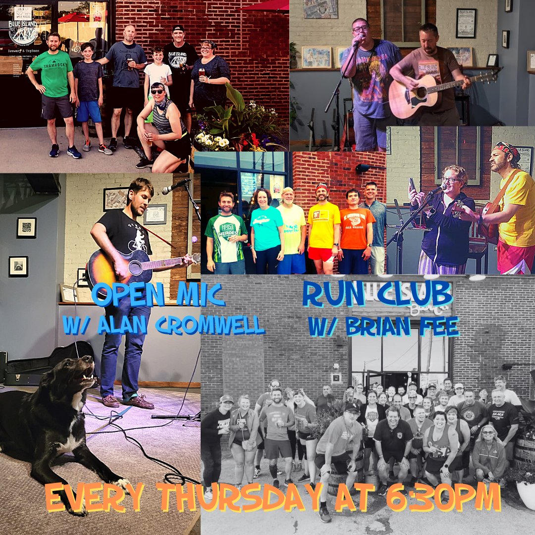 BlueIslandBC's tweet photo. Join our friend Brian as he trains for the Chicago Marathon &amp; reward yourself with a complementary beer and live music from our weekly open mic with Alan! Open Mic will be outside

#openmic #chicagoopenmic #chicagomarathon #marathontraining #runclub #livemusic #chicagolivemusic https://t.co/wJcky22iOG