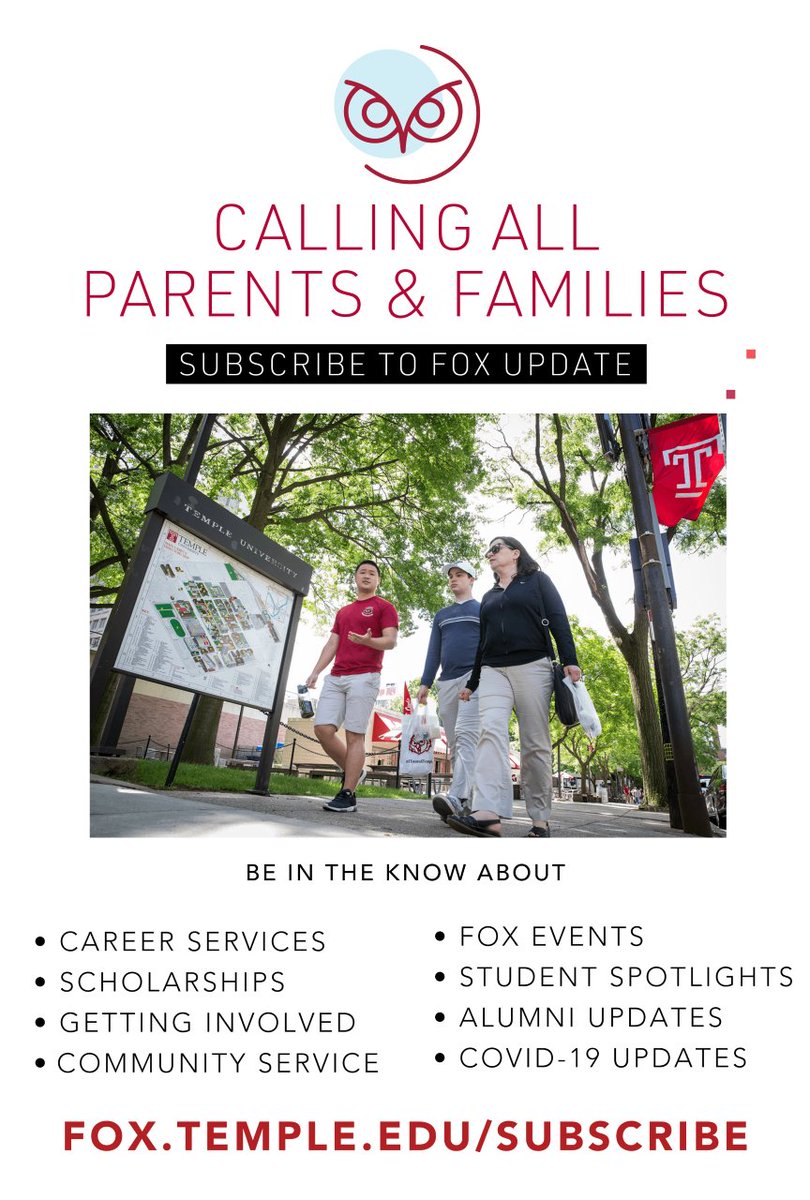 Stay in touch! Subscribe to Fox School of Business newsletters: fox.temple.edu/subscribe/
