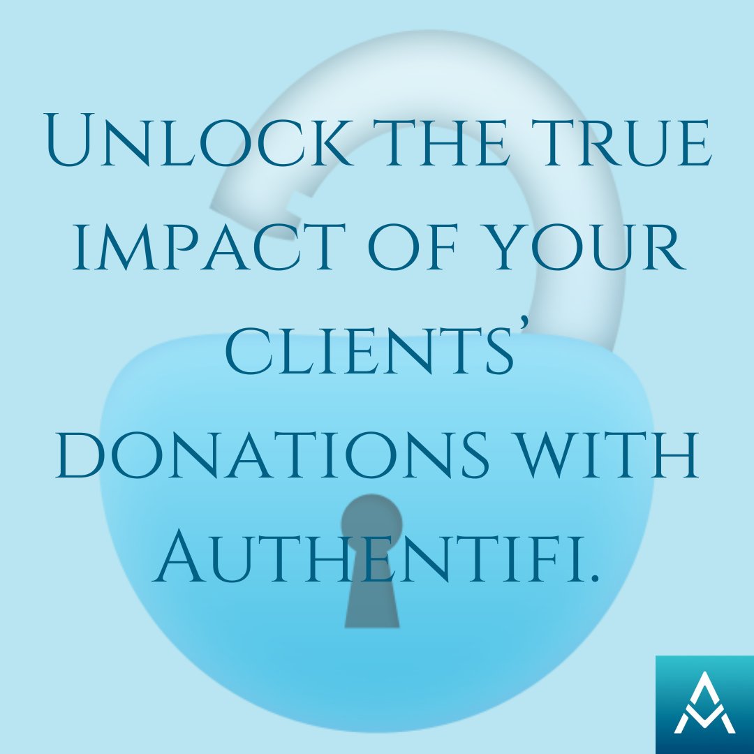 Authentifi's tweet image. #Authentifi offers charitable fund management solutions that help #philanthropic #advisors seamlessly create, manage and report #impact at the individual #donor level, engaging clients in a new way by helping them understand how their contributions are building a better world.