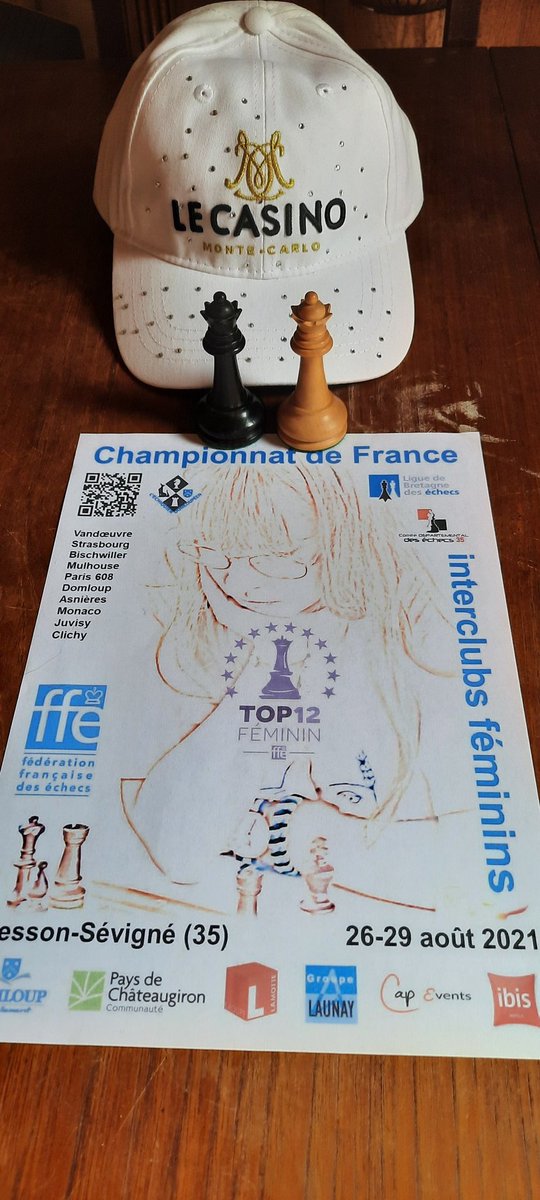 Top 8 Féminin à Cesson-Sévigné du 26 au 29 août, l'équipe féminine du Cercle d'Echecs de Monte-Carlo va tenter de conserver son titre de champion de France des clubs !
