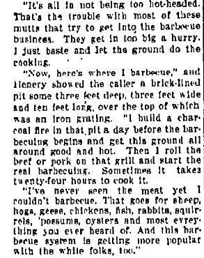 So reading "Black Smoke: African Americans and the United States of Barbecue" and had to pull this 1911 story from our archives on how KC's "Henery" Perry got the "barbecue king" title #tbt