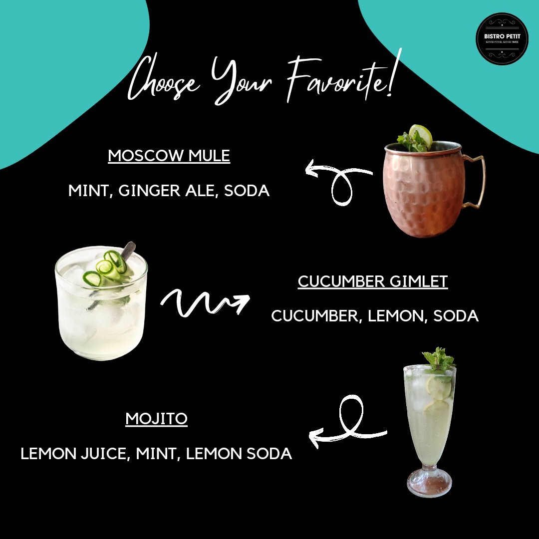 What's your favourite tell us in comments!

Also, celebrate this festival of Raksha Bandhan with your loved ones at Bistro Petit. We would be delighted to host you.

#bistropetit #RakshaBandhan #mocktails