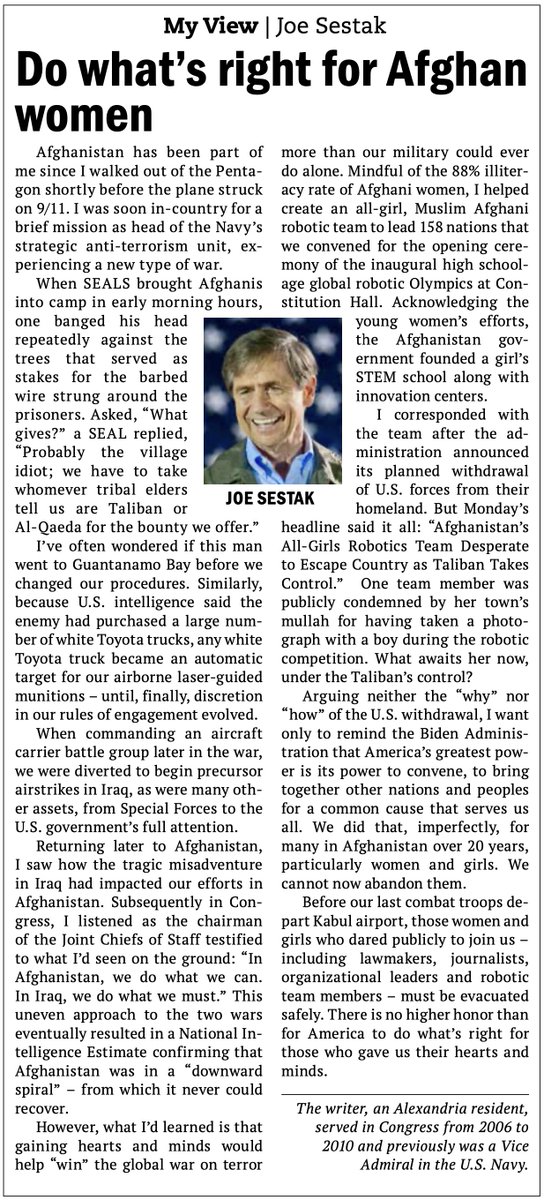 Do what’s right for Afghan women