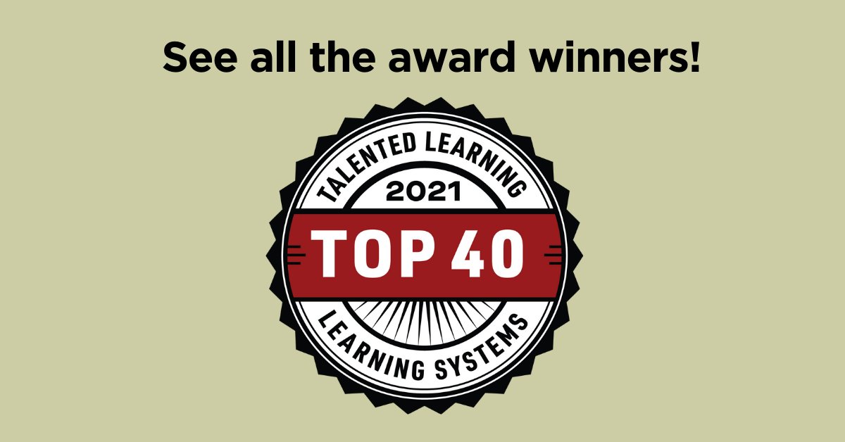 JohnLeh's tweet image. NEW: Today we're unveiling our "Top 40" 2021 #LMS Awards. With ~1000 #learning solutions to analyze, it's not easy choosing the best for extended enterprise uses. But these vendors consistently exceed our criteria + stand out from the rest. Congrats all! talentedlearning.com/top-learning-s…