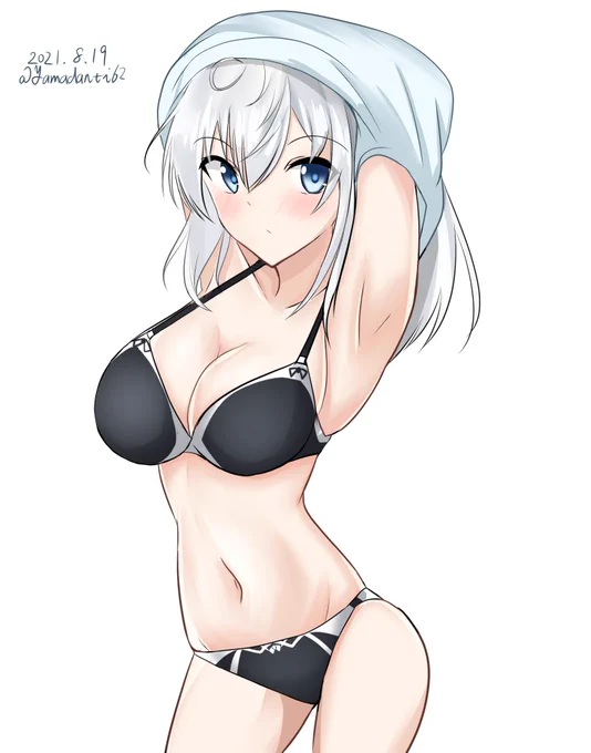 #艦これ版深夜の真剣お絵描き60分一本勝負
#艦これ版真剣お絵描き60分一本勝負_20210819
#艦これ #涼月  涼月はきれいじゃね～～^^ 