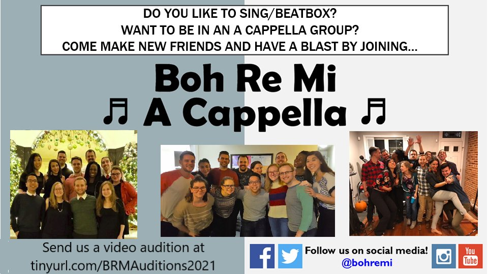 Hey Baltimore! We're holding auditions for new members! Come find that musical outlet you've been looking for and meet a great group of friends along the way. Tell us a bit about yourself and submit a video audition at tinyurl.com/BRMAuditions20….