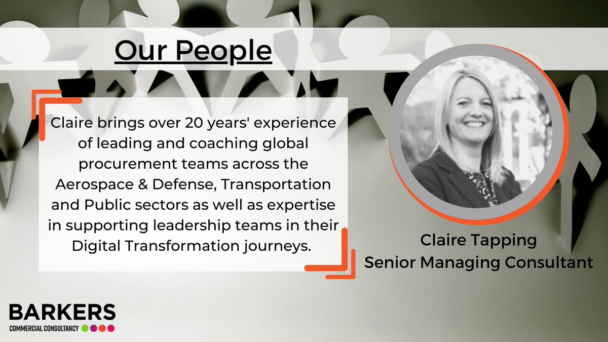 BarkersProcure's tweet photo. Welcome Claire Tapping to @BarkersProcure! Claire joins the team bringing over 20 years' experience of leading and coaching global #procurement teams across the Aerospace &amp; Defense, Transportation and Public sectors. #welcometotheteam https://t.co/MsMPpMpvIk