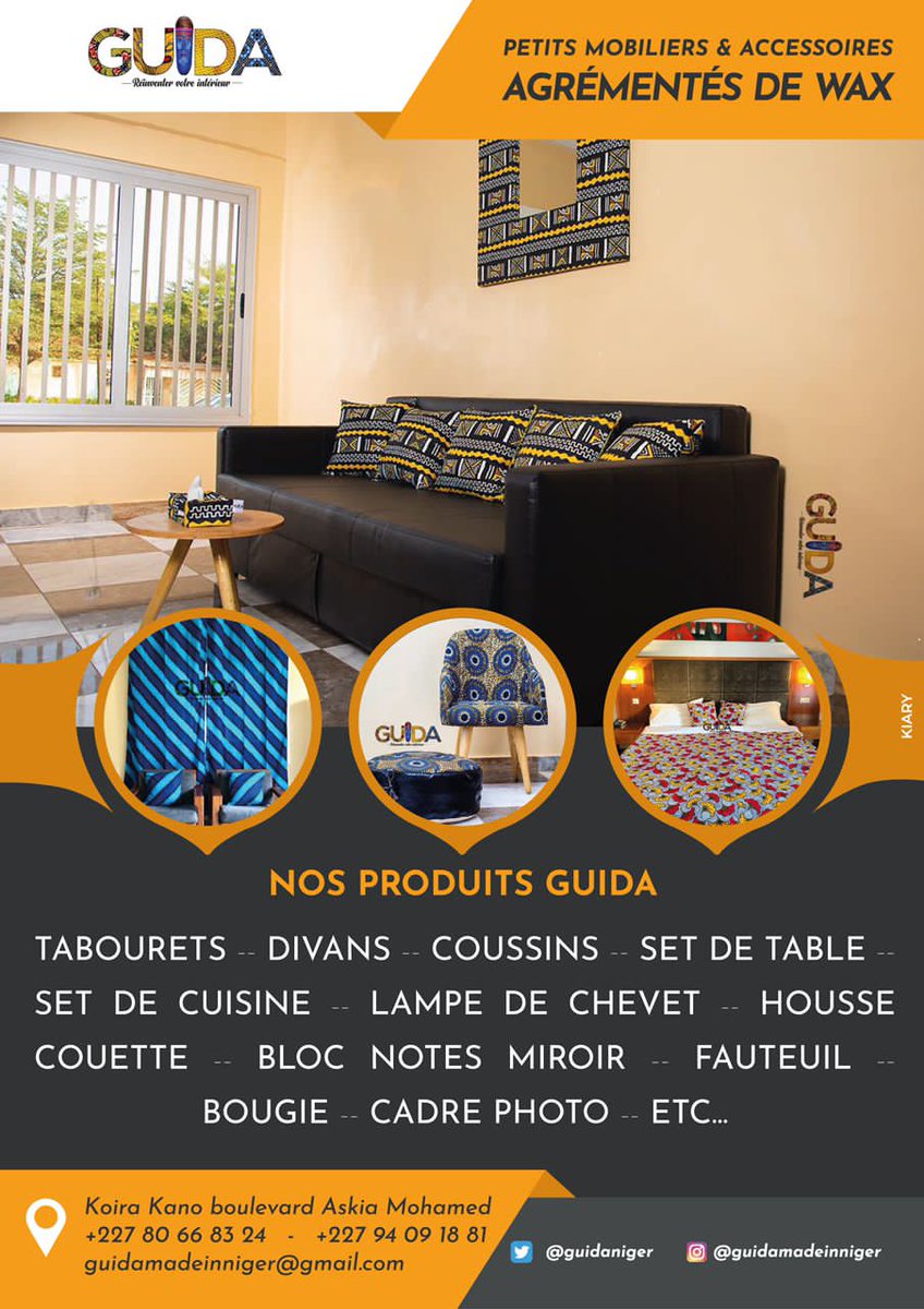 #niamey #handmade #deco #africanprint #guida #coloré