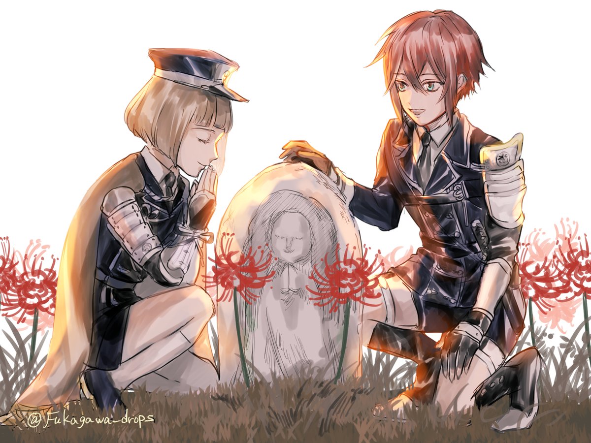 刀剣乱舞 お題 前田藤四郎 信濃藤四郎 40分 短刀版深夜のお絵描き60分一本勝 深川のイラスト