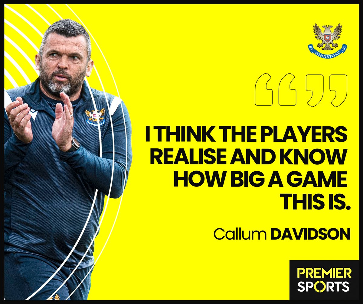 🗣️ “I think the players realise and know how big a game this is. Last year they managed to do the unbelievable by winning the cup double, so they know it is in the realms of possibility."

🔵⚪Manager Callum Davidson on a huge night in store for the Saints.