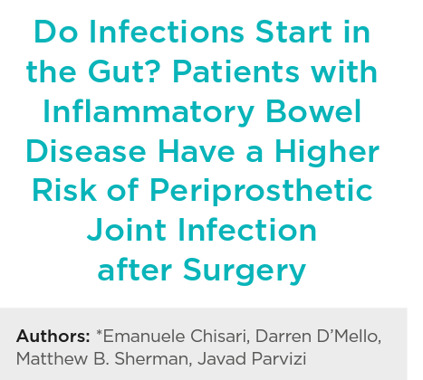 Today is a great day. I can finally share the first glimpse of my PhD thesis on the microbiome and PJI. Do PJI start in the gut as well? In this abstract, we report some results from our patients with a known diagnosis of IBD. Link: emjreviews.com/microbiology-i… @ParviziJavad