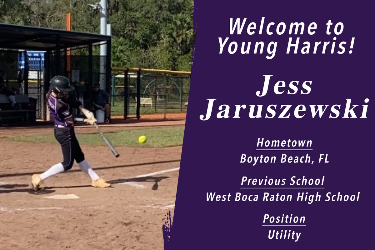 YHC_Softball's tweet photo. Excited to welcome Jess Jaruszewski to the Enchanted Valley! #DefendtheDen https://t.co/pbLKkO2jWg