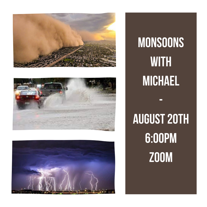 Tomorrow is the DAY!  Join Daring Adventures on August 20th at 6:00pm for "Monsoons with Michael" - mailchi.mp/daring-adventu…