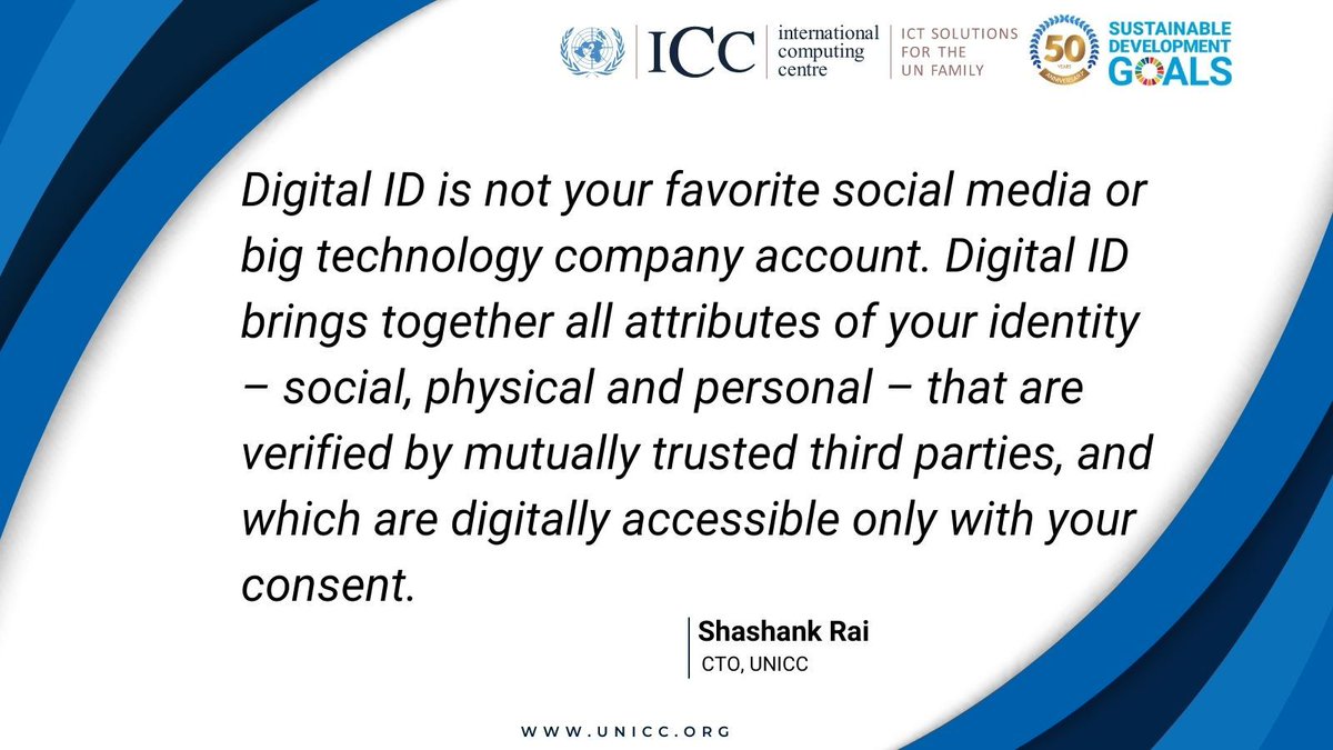 unicc_ict's tweet photo. The #UNDigitalID is a digital wallet for UN personnel, harnessing blockchain, biometrics and mobility, making UN identity verification efficient, secure, transparent, immutable, portable and universal. 
Learn more: https://t.co/oJtnBcYzBx https://t.co/MBa5Eh2XXL