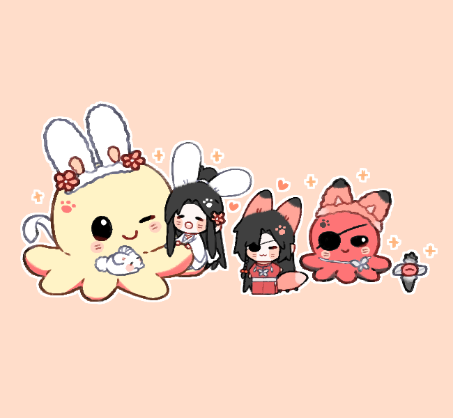 Y__UOvOU__Y's tweet photo. ✨ 🦊 🐙 🐰 ✨ https://t.co/9w2lqfN6kK