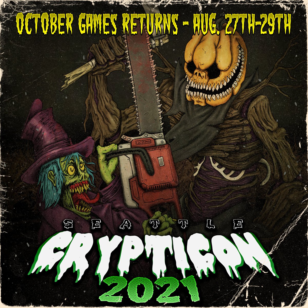 Octobergames's tweet image. October Games Returns to Seattle Crypticon Aug. 27th - 29th!

🎃🎃🎃Come check out our booth to and play Horror Legends with us, and get a sneak peek at what we have planed for our Halloween update. 🎃🎃🎃

#horrorgames  #crypticon #crypt21 #horror  #multiplayergame #HorrorArt