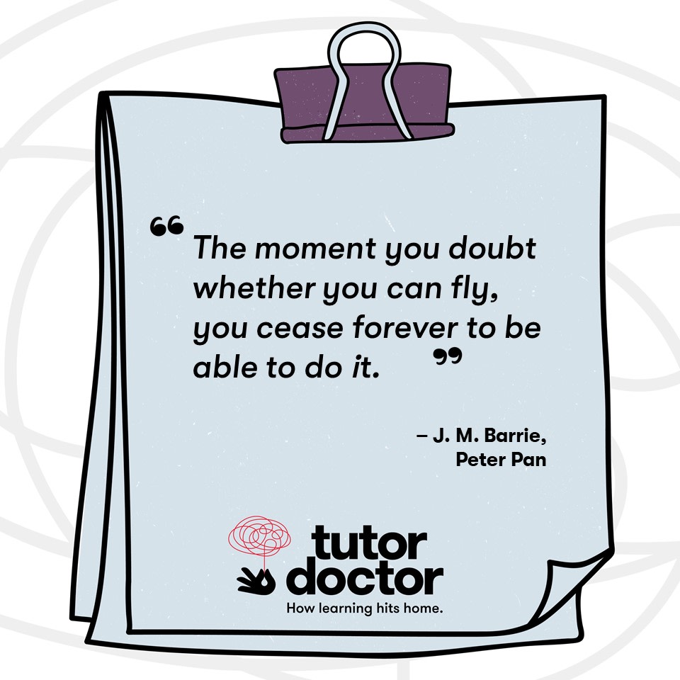 TutorTampa's tweet image. Hey South Tampa! When kids start to experience self-doubt, it can cause them to feel a lack of motivation, sometimes even leading to them giving up on trying altogether. Help overcome self-doubt by replacing self-talk with positive thoughts. #Positive #TutorHelp #jmbarrie