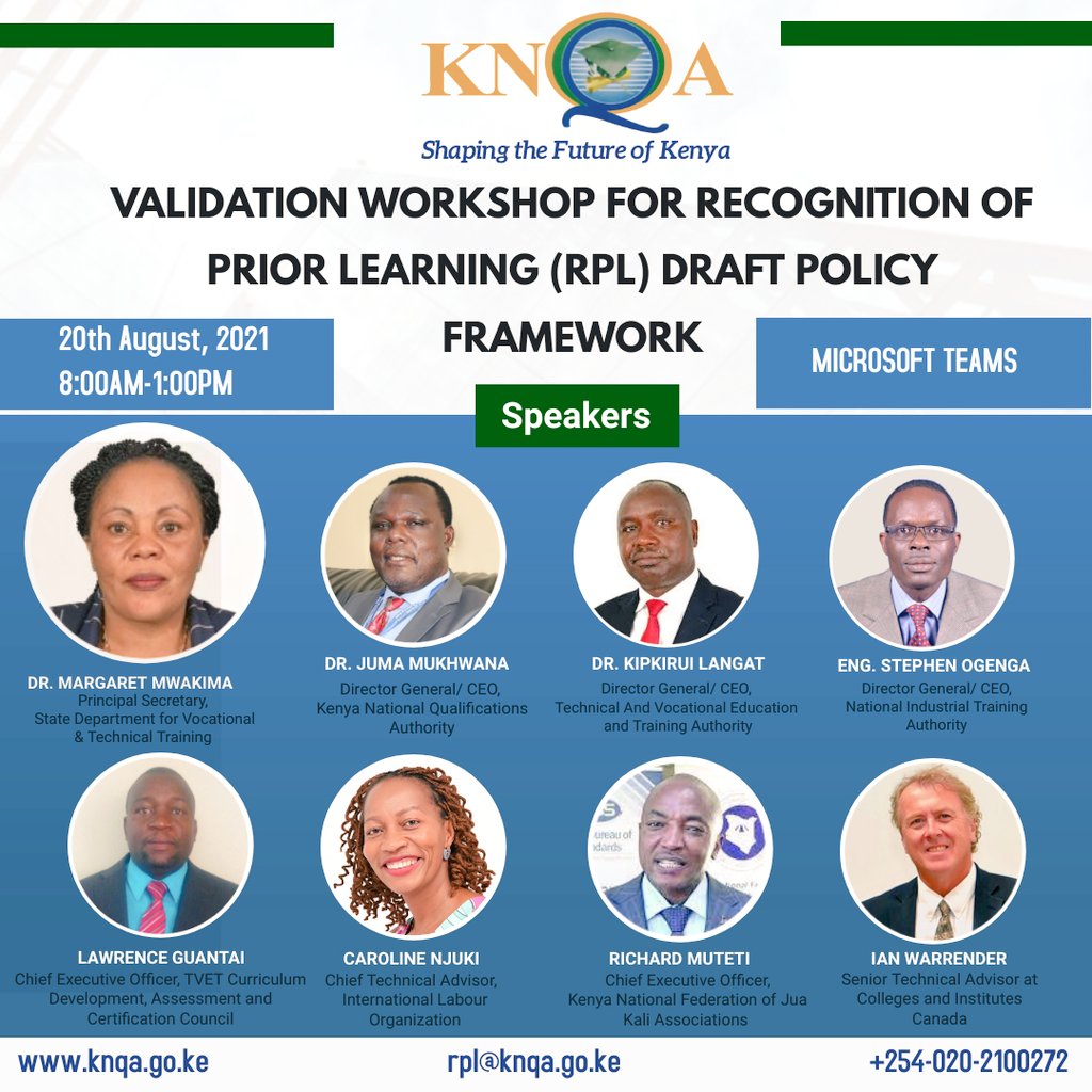 nita_kenya's tweet image. Can&apos;t wait for this conversation that will be a major catalyst in the transformation of industrial training in Kenya! #recognitionofpriorlearning #validationworkshop @EduMinKenya @KKnqa @TVETAKenya @nita_kenya @cdacc_tvet @ILO_EASTAFRICA @ILO_SKILLS @JuaKali_Skills @JuakaliSME