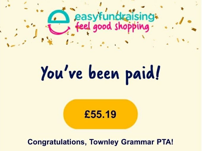 FREE MONEY 🤑! 
Thanks to everyone who's helped by shopping via #easyfundraising
Sign up at easyfundraising.org.uk/causes/townley…, download the Donation Reminder and shop at over 5k shops &amp; sites. We get 💰 each time you shop/book/compare, it costs you £0, we can't see any details, its win-win