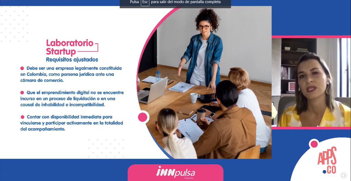 #EnVivo | Los equipos de <a href="/Ministerio_TIC/">Ministerio TIC</a> e <a href="/InnpulsaCol/">iNNpulsa Colombia</a> explican en detalle las modificaciones en los requisitos de la convocatoria #LaboratorioStartup de #APPSpuntoCo. Conoce cómo participar con tu equipo emprendedor. 📢¡Conéctate YA! bit.ly/3ifSHUt