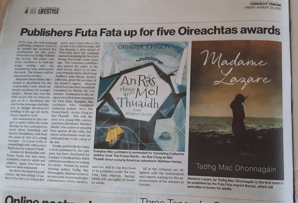 Míle buíochas le <a href="/tragheal/">judy murphy</a> for this piece in <a href="/CTribune/">Connacht/CityTribune</a> today.  Blown away by the local support and very grateful.  #Galway #Gaeilge