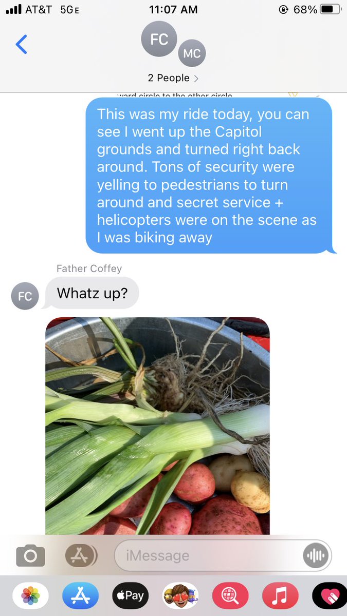 CharliePCoffey1's tweet photo. So I was casually biking at the Capitol grounds today when an active bomb threat was discovered. I left of course. Thought I’d tell my parents but their concerns lie elsewhere https://t.co/bDQak2xRtG