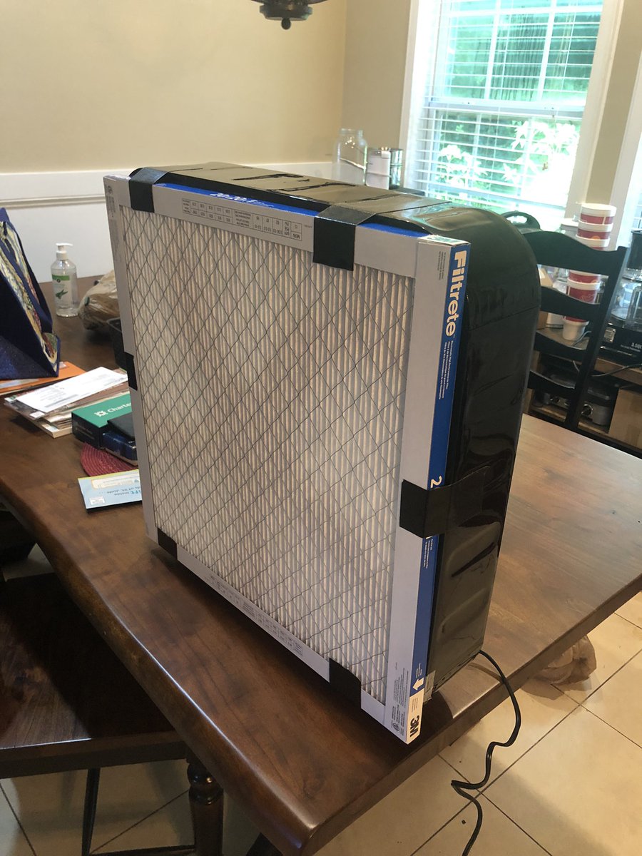 schotz's tweet photo. Some say you can either complain or do something about it. That’s a false dichotomy. We can do both. Am I complaining that our university’s Covid prevention plan sucks? Yes. Did I build my own HEPA filter to take to class? Also yes. https://t.co/ldjHcgGy0e