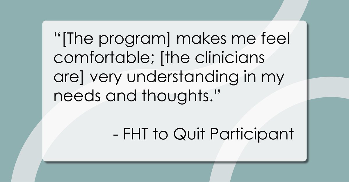 FHT to Quit smoking cessation program uses a team base approach to help people through their journey to meet their quitting goal. Learn more by visiting bit.ly/3qCuCb4 #QuittingJourney #SmokingCessation #QuittingSmoking #GoalReaching #Ptbo #PrimaryCare #TeamBasedMedicine