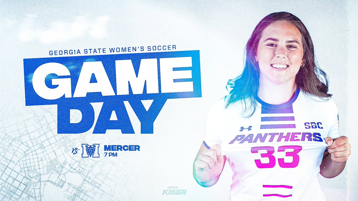 GSU_Soccer's tweet photo. GAMEDAY‼️

🆚 Mercer 
📍 (NEW) GSU Soccer Facility
⏰ 7pm
🎟 FREE
📺 ESPN+ 

#Relentless https://t.co/KI9XIMsjno