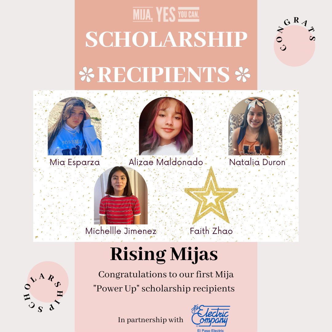 mijayesyoucan's tweet photo. 👩🏻🎓 All of these Mijas will be celebrated tonight during a special ceremony just for them! 🎉
••••
#MijaYesYouCan #MijaPower #ElPasoStrong #scholarships #teachthemyoung #womenempowerment @YsletaISD @SocorroISD @ELPASO_ISD https://t.co/EEEc57h3lR