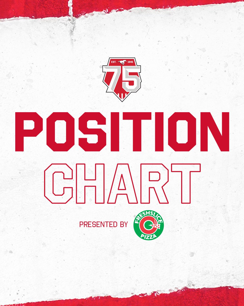 calstampeders's tweet photo. Here's our Position Chart for tomorrow's game vs. @MTLAlouettes!  

@pizzafreshslice | #GoStampsGo https://t.co/VAGLLTKgQe