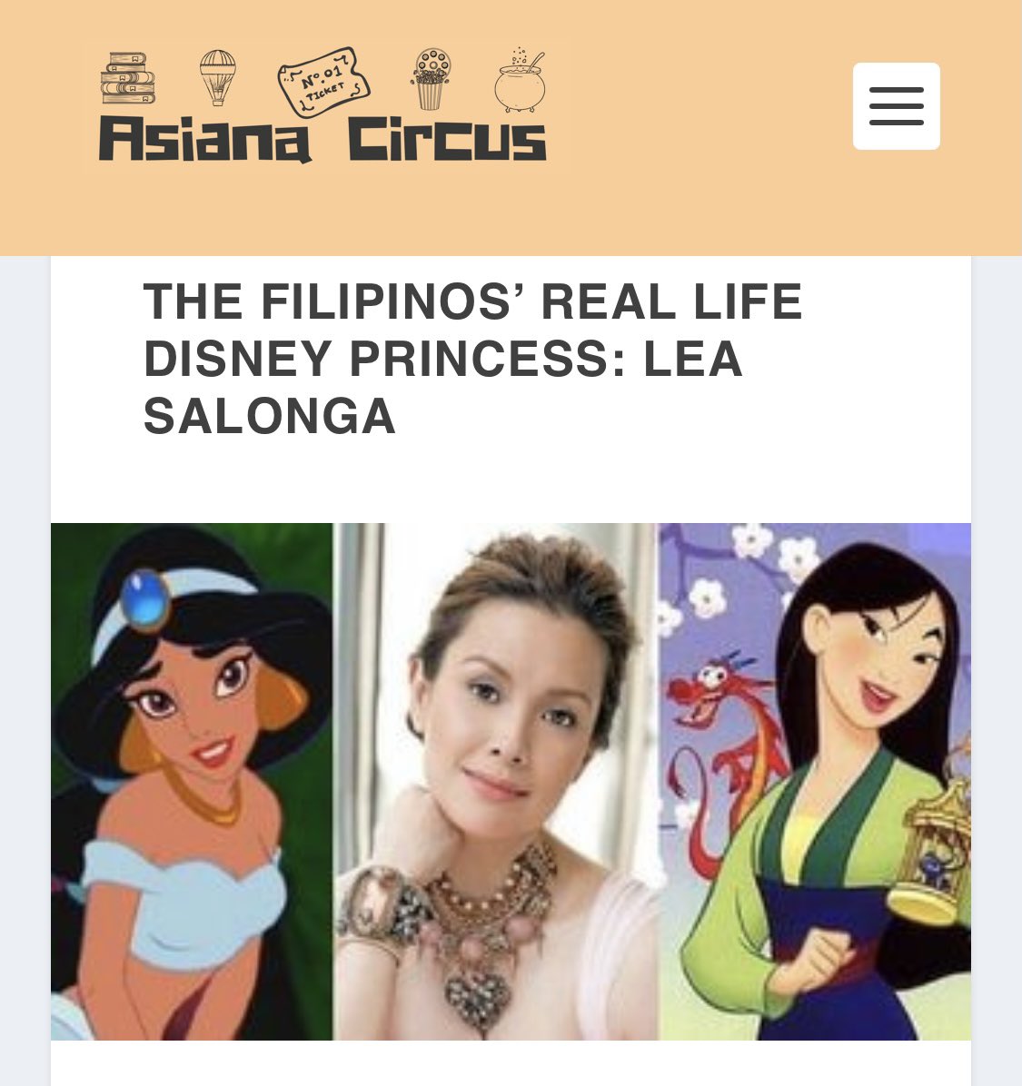 Ako Si Elly Aladdin の A Whole New World を一度は聞いたことあると思います アニメ 映画で ジャスミン の歌声を担当したのがフィリピンの Lea Salonga そして同じく Mulan のアニメ映画で主人公が歌う Reflection の歌声も担当しました 彼女は