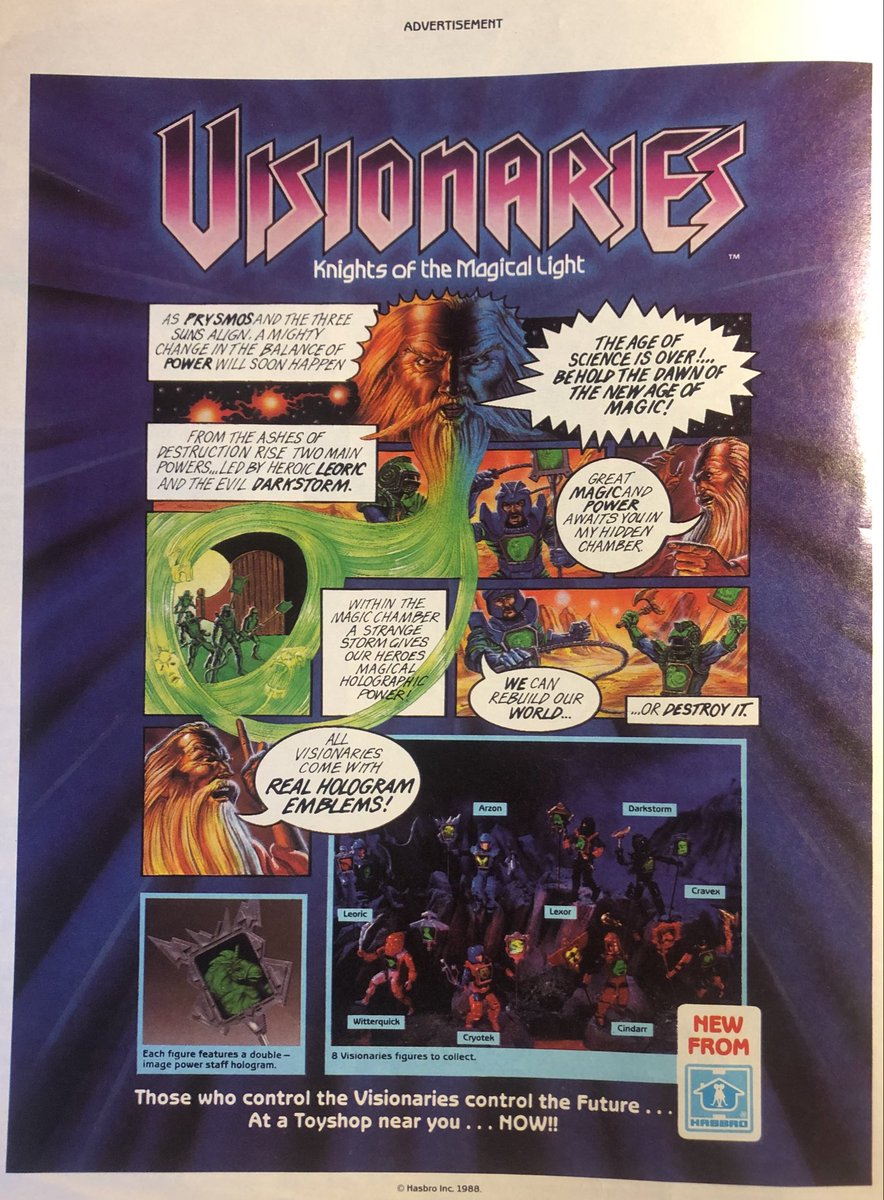 Here is an old ad for #Visionaries.