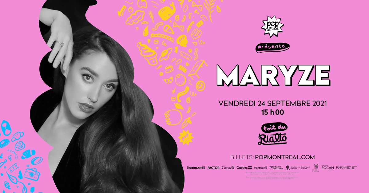 Maryze (@maryzemusic) on Twitter photo So happy to be back playing <a href="/popmontreal/">POP Montréal</a> Sept 24!! First time on <a href="/theatrerialto/">Théâtre Rialto</a> rooftop✨Limited tickets available now: eventbrite.ca/e/pop-montreal…
Joyeux 20e anniversaire Pop Montréal! J’ai tellement hâte de vous voir EN PERSONNE💚 So happy to be back playing <a href="/popmontreal/">POP Montréal</a> Sept 24!! First time on <a href="/theatrerialto/">Théâtre Rialto</a> rooftop✨Limited tickets available now: eventbrite.ca/e/pop-montreal…
Joyeux 20e anniversaire Pop Montréal! J’ai tellement hâte de vous voir EN PERSONNE💚