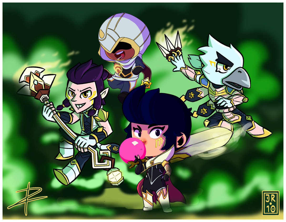 jr_10os's tweet photo. -Sentinel of Brawl-
A lil' collab with @zidanalaska12 , inspired by LoL' s Sentinel of Light skin with Brawl Stars' Mortis, Bibi, Leon, and Crow.

#brawlstarsfanart #sentineloflight #BrawlStarsArt https://t.co/EgnLoOYfo3