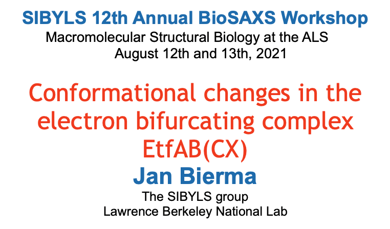 2021 SIBYLS BioSAXS workshop : Conformational changes in the electron bi... youtu.be/ANxOumtaNfg via @YouTube