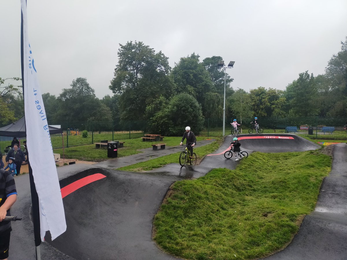#LittleHulton has a new BMX track opened by the Mayor of #Salford 
Can we stop him from trying it out?
Of course not!